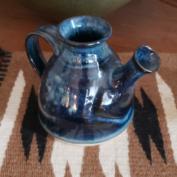 Vintage blue decorative teapot - Picture 3 of 6